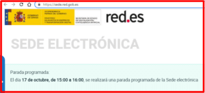 Kit digital Sede Electrónica-parada-programada