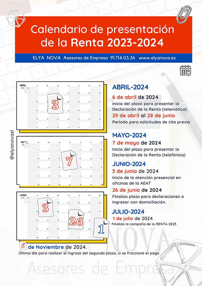 Declaración de la renta 2023 ELYA NOVA en Pozuelo Declaración de la Renta 2023