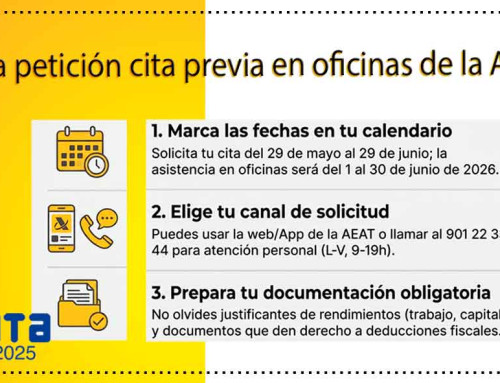 Pide ya tu cita previa para la Declaración renta 2025 y la asistencia en oficinas