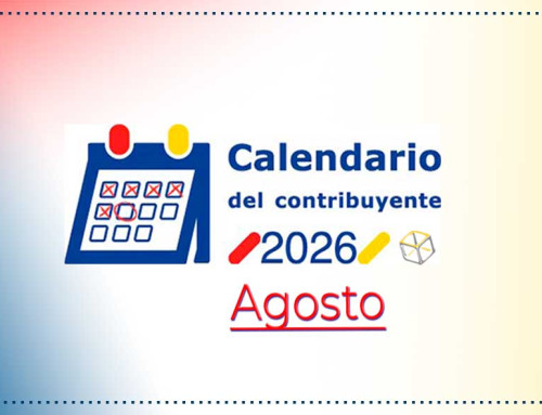 Calendario del contribuyente del mes de agosto 2026