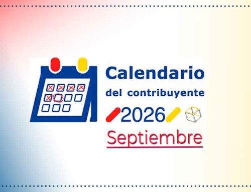 Calendario del contribuyente del mes de septiembre 2026